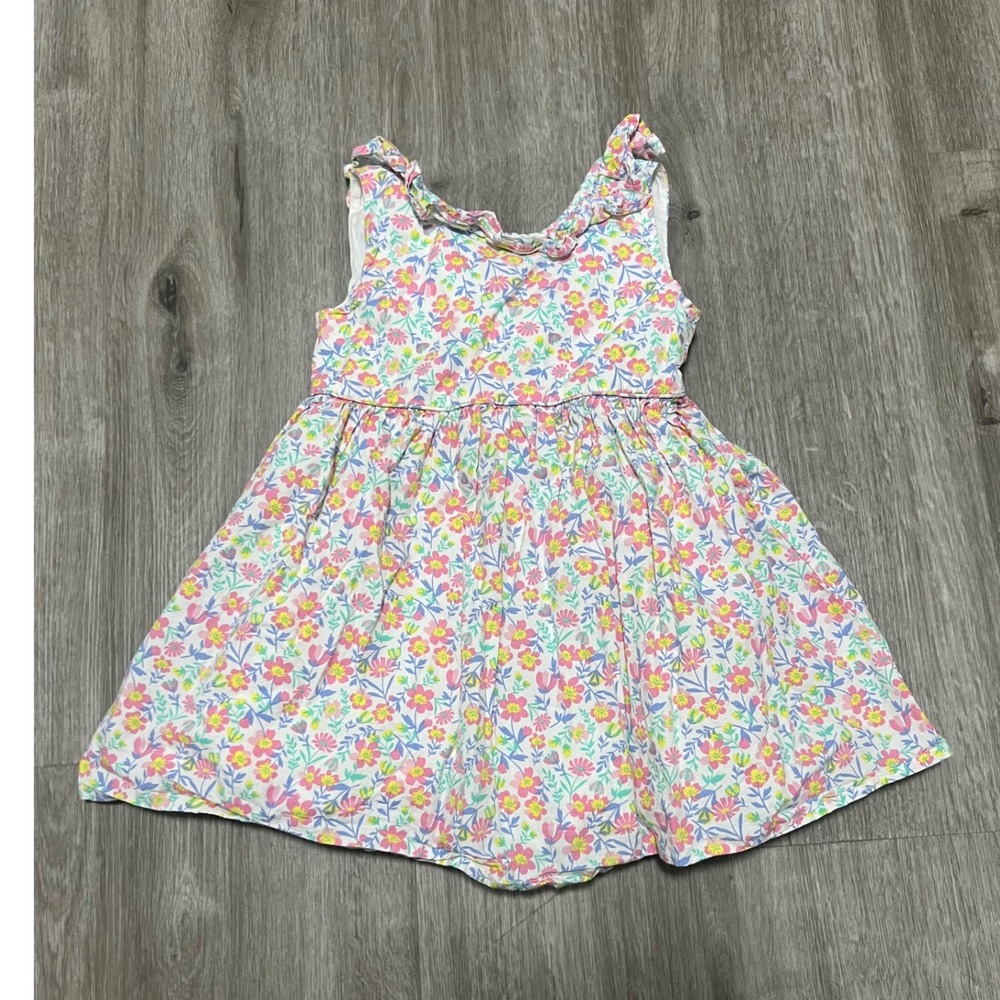 Tommy Bahama Toddler Girls 2T Floral Ruffle White Pink Yellow‎ Blue dress